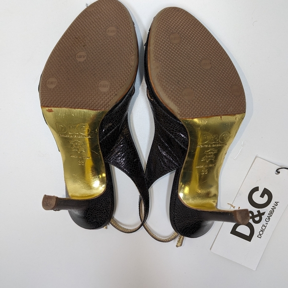 D & G Dolce Gabbana slingback heels women size 35 - Picture 5 of 13